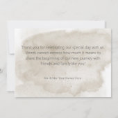 Rustic Boho Bouquet Modern Danke Karte (Rückseite)