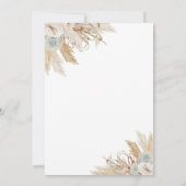 Rustic Boho Boy Bear Baby Dusche Einladung (Rückseite)