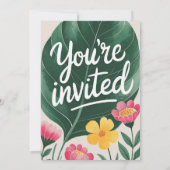 Rustic Boho Brick Wall & String Lights Wedding Inv Einladung (Rückseite)