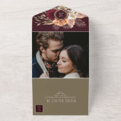 Rustic Boho Burgundy All-in-One-Einladung All In One Einladung (Außenbereich)