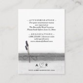 Rustic Boho Burlap Wood Lavender Wedding Details Begleitkarte (Rückseite)