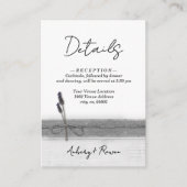 Rustic Boho Burlap Wood Lavender Wedding Details Begleitkarte (Vorderseite)