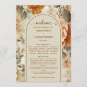 Rustic Boho Burnt Orange Ivory Olive Program Programm (Vorderseite)