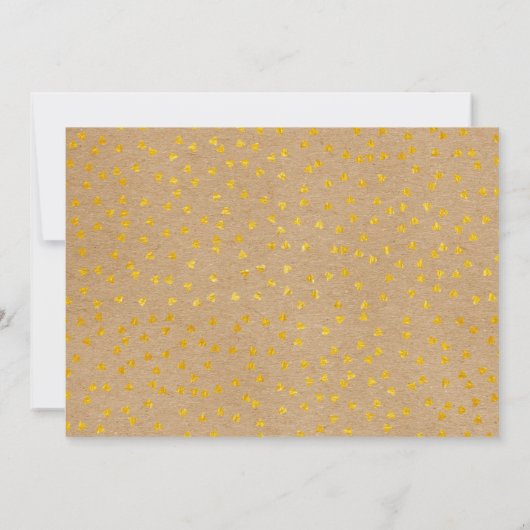 Rustic Boho Calendar Gold Liebe Herz Save The Date (Rückseite)