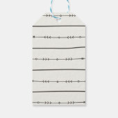 Rustic Boho Chic Baby Dusche Moderne Kraft Gefalle Geschenkanhänger (Rückseite)