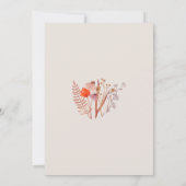 Rustic Boho Chic Bege Wildflowers Rehearsal Dinner Einladung (Rückseite)