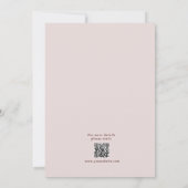 Rustic Boho Chic Bohemisches Thema Hochzeit Einlad Einladung (Rückseite)