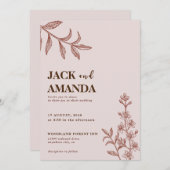 Rustic Boho Chic Bohemisches Thema Hochzeit Einlad Einladung (Vorne/Hinten)