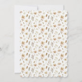 Rustic Boho Chic Floral Cross Baptism TMF26 Einladung (Rückseite)