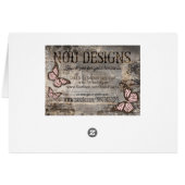 Rustic Boho Chic Peonies Floral Vielen Dank (Rückseite Horizontal)