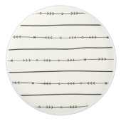 Rustic Boho Chic Trendy Modern Arrow Elfenbeinküst Keramikknauf (Vorderseite)