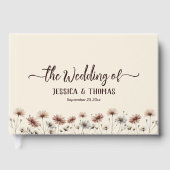 Rustic Boho Chic Wildblumen Simple Wedding Gästebuch (Vorderseite)