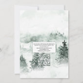 Rustic Boho Cotton and Eucalyptus QR Code Wedding Einladung (Rückseite)