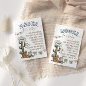 Rustic Boho Country Boy Showbücher für Baby Begleitkarte