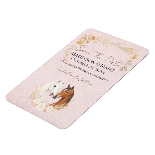 Rustic Boho Country Save the Date Hochzeit Magnet (Linke Seite)