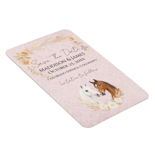 Rustic Boho Country Save the Date Hochzeit Magnet (Rechte Seite)