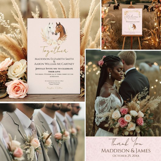 Rustic Boho Country Wedding Dankeskarte