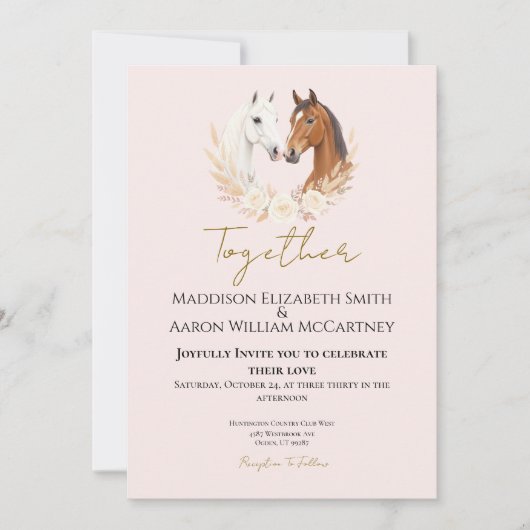 Rustic Boho Country Wedding Einladung (Vorderseite)