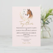 Rustic Boho Country Wedding Einladung (Stehend Vorderseite)