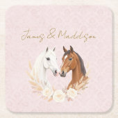 Rustic Boho Country Wedding Rechteckiger Pappuntersetzer (Vorderseite)