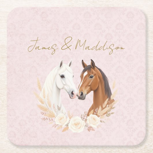 Rustic Boho Country Wedding Rechteckiger Pappuntersetzer (Vorderseite)