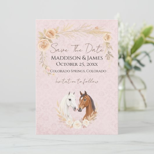 Rustic Boho Country Wedding Save The Date (Stehend Vorderseite)