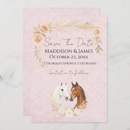 Rustic Boho Country Wedding Save The Date (Vorne/Hinten)