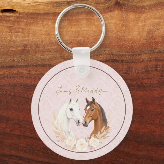 Rustic Boho Country Wedding Schlüsselanhänger (Vorderseite)