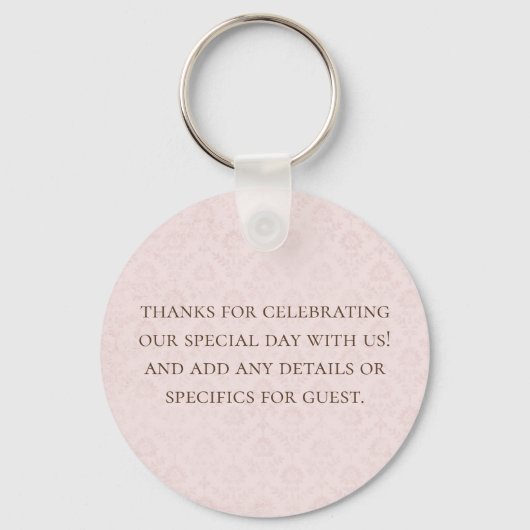 Rustic Boho Country Wedding Schlüsselanhänger (Rückseite)