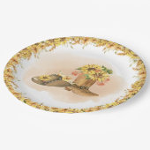 Rustic Boho Country Wild West Rodeo Baby Dusche Pappteller (Schrägansicht)