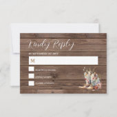 Rustic Boho Cowboy Boots Western Wedding RSVP Karte (Vorderseite)