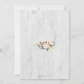 Rustic Boho Cowgirl Floral Boots Brautparty Einladung (Rückseite)