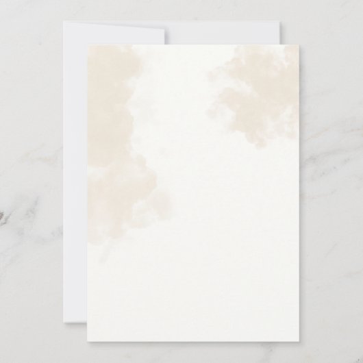 Rustic Boho Daisy Wedding Einladung (Rückseite)