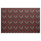 Rustic Boho Deer Antlers | Christmas Kariert Flora Stoff (Fat Quarter (45,7 x 55,9 cm))