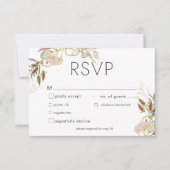 Rustic Boho Delicate Fall Wildflowers Wedding RSVP Karte (Vorderseite)