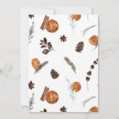 Rustic Boho Dried Orange Weihnachts-Party Einladung (Rückseite)