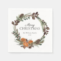 Rustic Boho Dried Orange Wreath Frohe Weihnachten