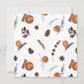 Rustic Boho Dried Orange Wreath Weihnachts-Party Einladung (Rückseite)