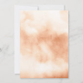 Rustic Boho Dried Palm Earthy Peach Rose Hochzeit Einladung (Rückseite)