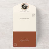 Rustic Boho Driving Palm Pampas Terracotta Wedding All In One Einladung (Außenbereich)