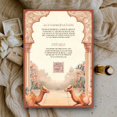 Rustic Boho Earthy Floral Indian Camel Wedding Einladung