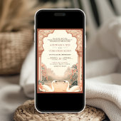 Rustic Boho Earthy Floral Indian Swan Wedding Einladung