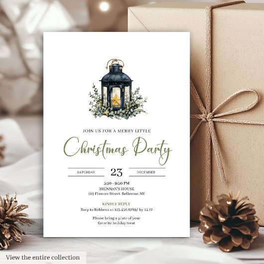 Rustic Boho Earthy Neutral Christmas Dinner Party Einladung