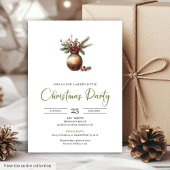 Rustic Boho Earthy Neutral Christmas Dinner Party  Einladung
