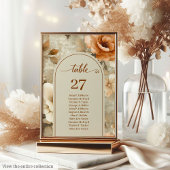 Rustic Boho Earthy Rusty Ivory Sage Floral Wedding Tischnummer