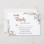 Rustic Boho Earthy Terracotta Wildlfower RSVP Card Karte (Vorderseite)