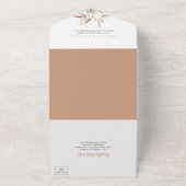 Rustic Boho Elegant Blumenhochzeit All In One Einladung (Außenbereich)