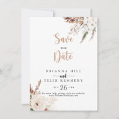 Rustic Boho Elegant Blumenhochzeit Save The Date (Vorderseite)