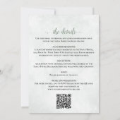 Rustic Boho Eucalyptus & Lavender QR Code Wedding Einladung (Rückseite)