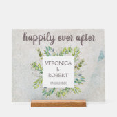 Rustic Boho Eukalyptus Greenerity Hochzeitsempfang Acrylschild (Vorderseite)